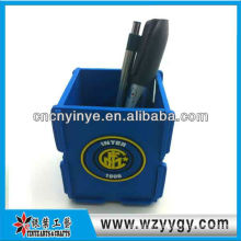 Promotional cute pen holder soft pvc case souvenir on desk